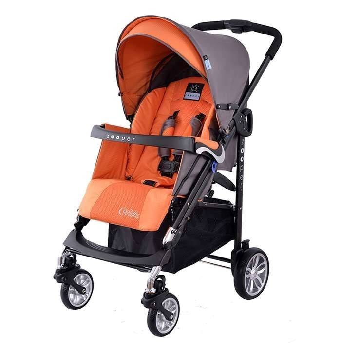 Детска количка, комбинирана Zooper Waltz Honey Citrus, сиво и оранжево