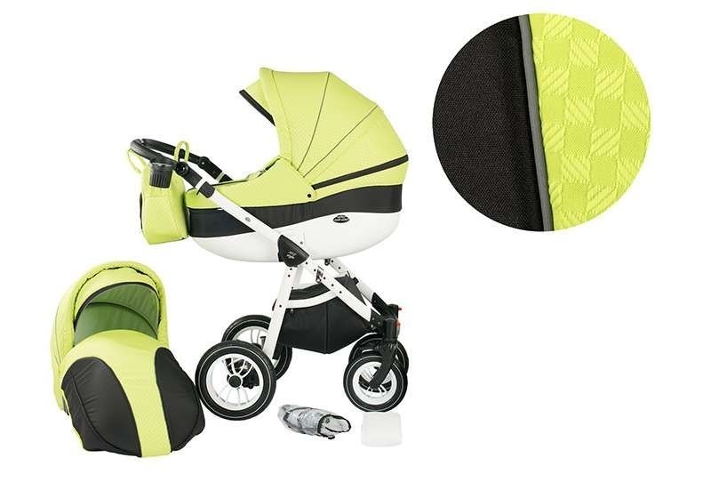 Детска комбинирана количка 2 в 1, модел Neo Style, Baby Merc зелено и черно
