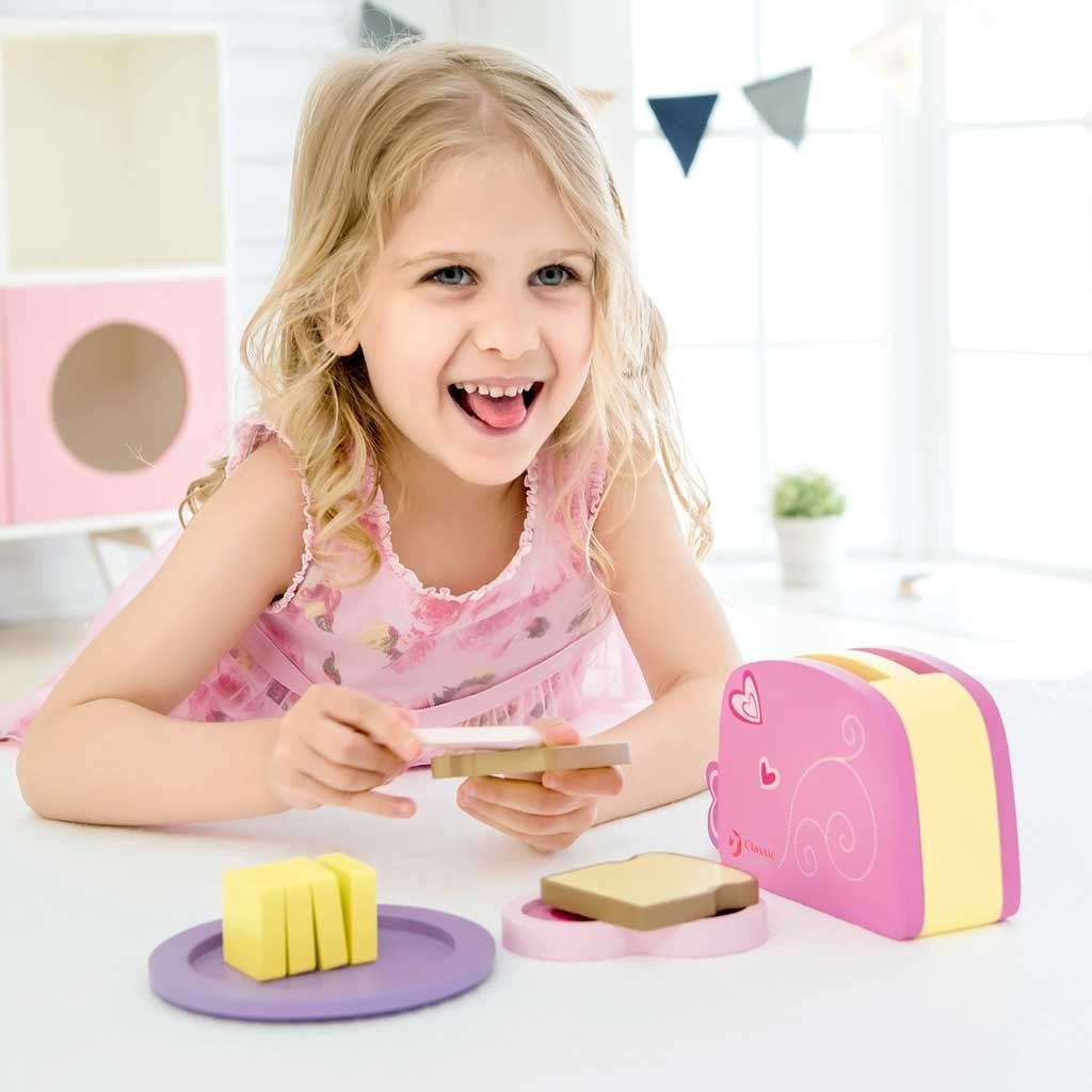 Детски дървен тостер за игра