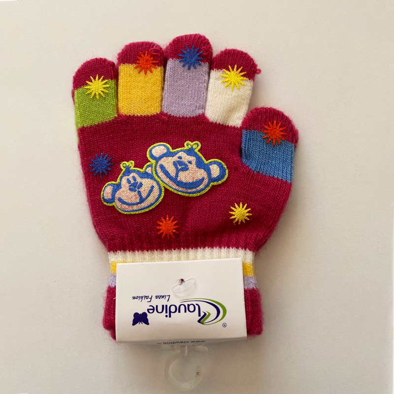 Детски ръкавички Маймунка, виолетови, 3-5 год.