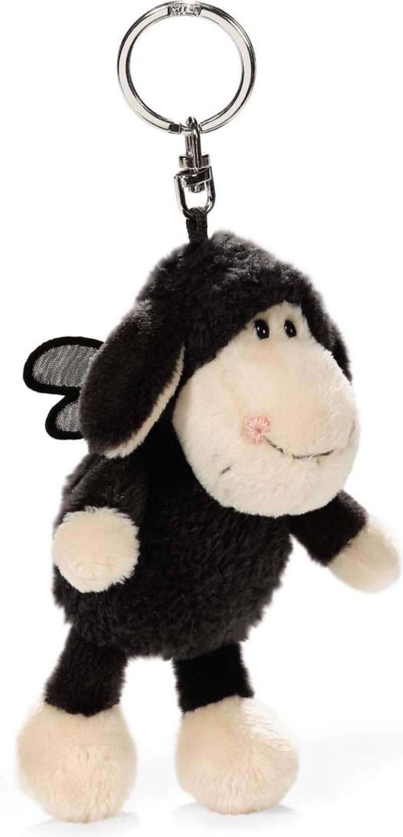 Ключодържател с овцата Jolly - Don't worry be happy - Черен 10 см.