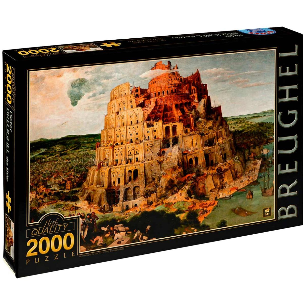 Пъзел D-Toys от 2000 части – Вавилонската кула, Питер Брьогел Стария