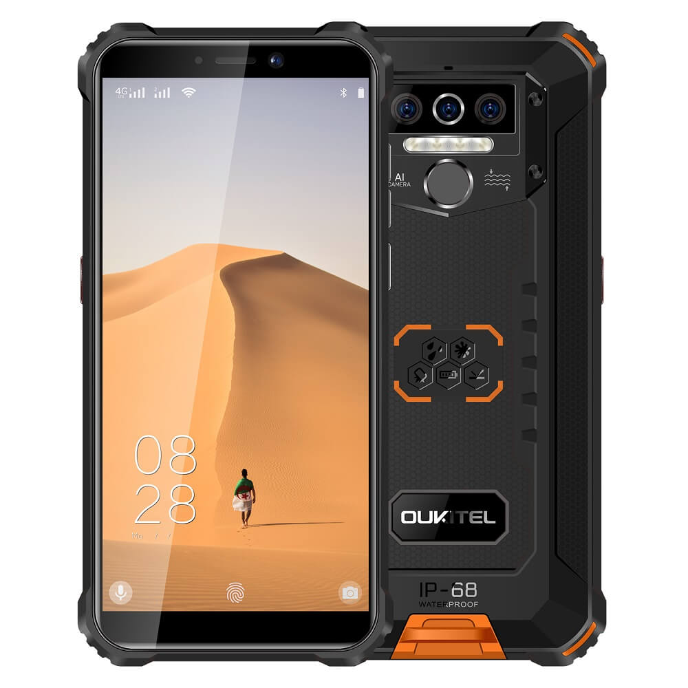 Смарт телефон OUKITEL WP5, черен-оранжев
