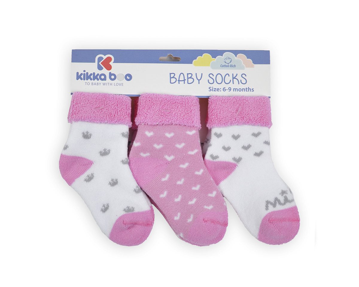 Бебешки памучни термо чорапи 2-3 год момичета