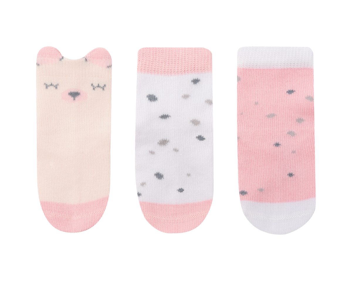 Бебешки чорапи с 3D уши Bear with me Pink 6-12м