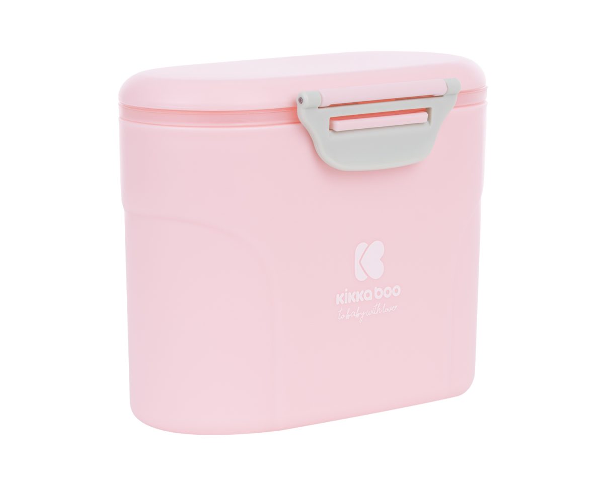 Кутия за съхранение на сухо мляко с лъжичка 160гр. Pink