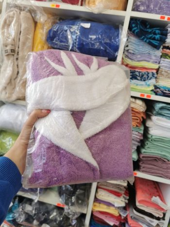 Бебешки халат за баня от 100% памук - ЛИЛАВО