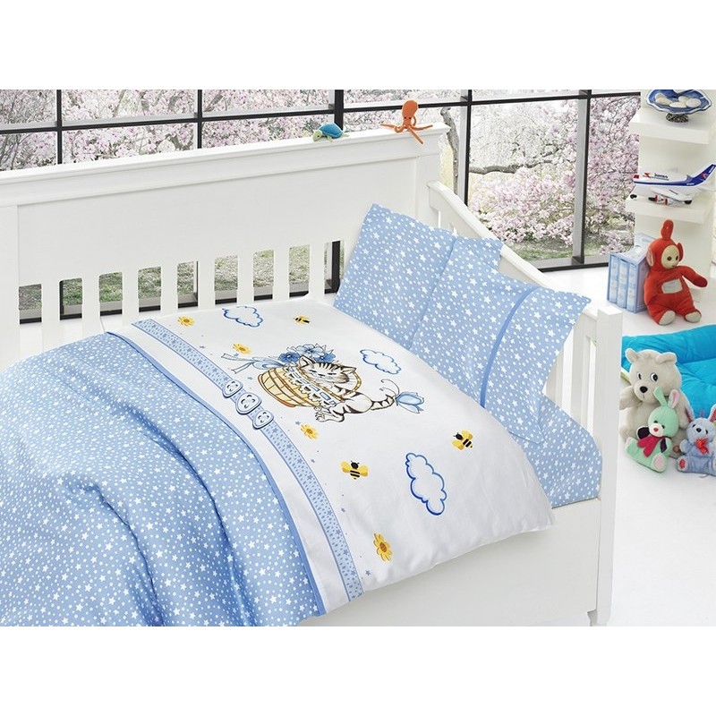 Бебешко спално бельо - Kitty Blue