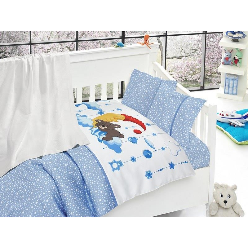 Бебешко спално бельо с одеяло -Sleeper mavi