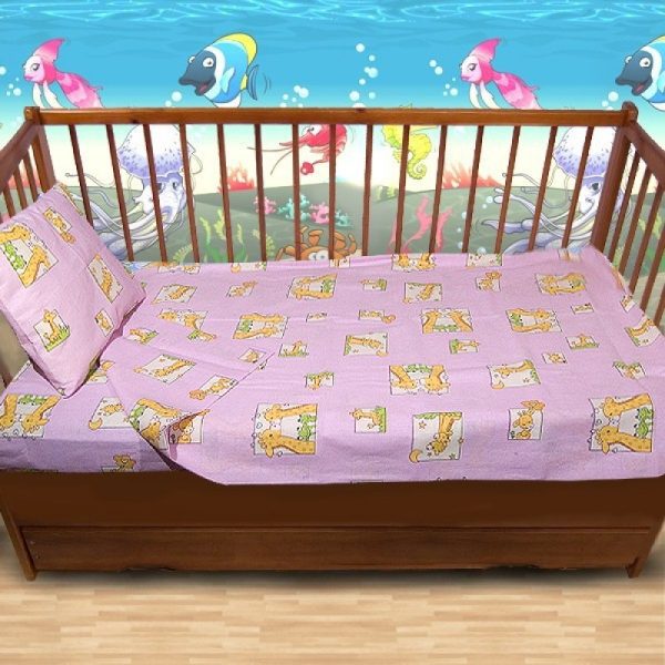 Комплект от спално бельо за бебе Жирафчета, BABY-1418
