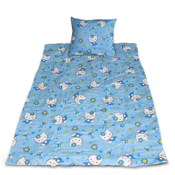 Комплект от спално бельо за бебе Hello Kitty - син, BABY-2421