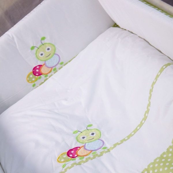 Бебешки спален комплект 4 части Гъсеница