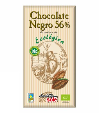 БИО ЧЕРЕН ШОКОЛАД 56% 100 Г - CHOCOATE SOLE