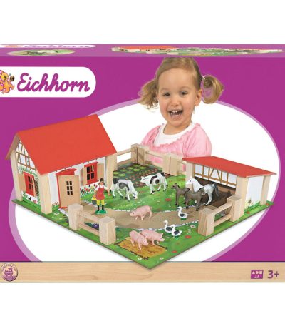 Simba Toys - Дървен комплект Eichhorn - Ферма