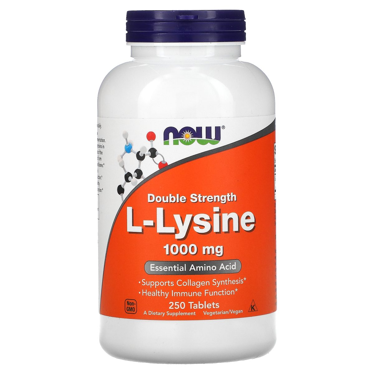 NOW - L-LYSINE 1000 MG - 250 TABLETS