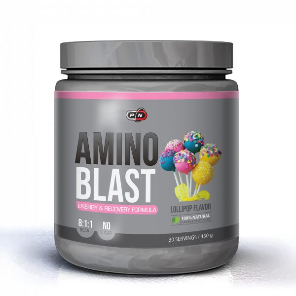 PURE NUTRITION - AMINO BLAST - LOLLIPOP - NATURALLY FLAVORED - 450 Г