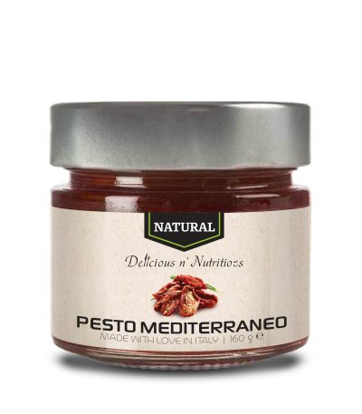 DELICIOUS N' NUTRITIOUS - NATURAL PESTO MEDITERRANEO - 160 G