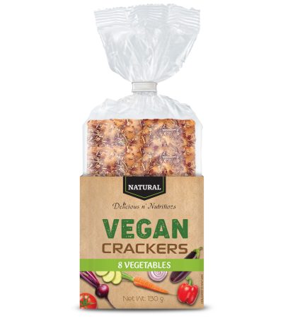 DELICIOUS N' NUTRITIOUS - VEGAN CRACKERS - 130 G