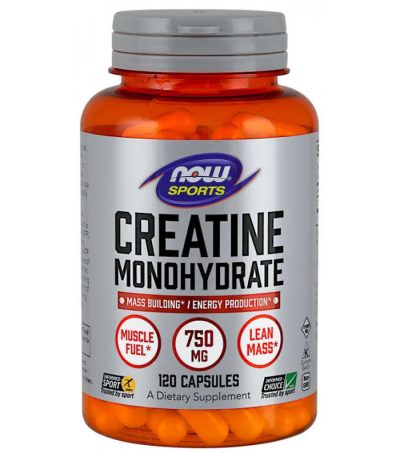 NOW SPORTS - CREATINE MONOHYDRATE 750 МГ - 120 КАПСУЛИ