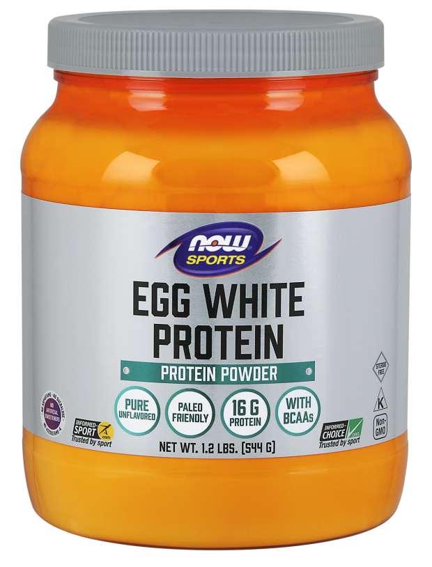NOW SPORTS - EGGWHITE PROTEIN - НЕОВКУСЕН - 544 Г