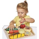 Simba Toys - Дървен комплект Eichhorn - Дъска за рязане на храна