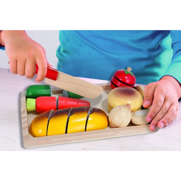 Simba Toys - Дървен комплект Eichhorn - Дъска за рязане на храна