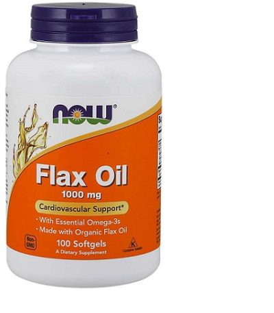 NOW - FLAX OIL ORGANIC 1000 МГ - 100 ДРАЖЕТА