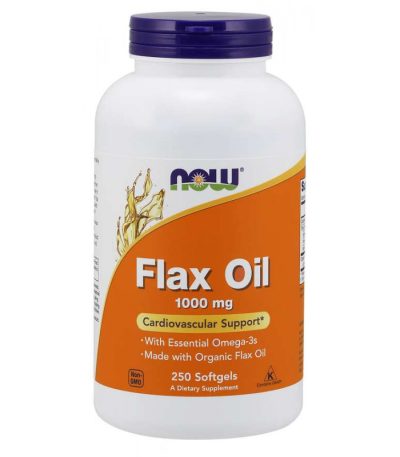 NOW - FLAX OIL ORGANIC 1000 МГ - 250 ДРАЖЕТА