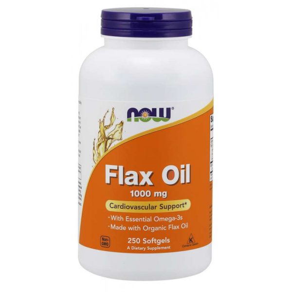 NOW - FLAX OIL ORGANIC 1000 МГ - 250 ДРАЖЕТА