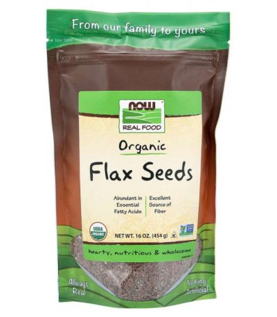 NOW - FLAX SEEDS ORGANIC - 1 LB