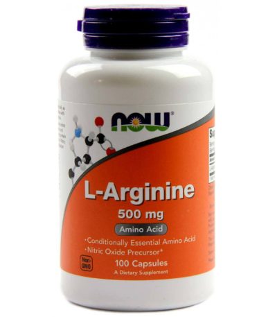 NOW - L-ARGININE 500 МГ - 100 КАПСУЛИ