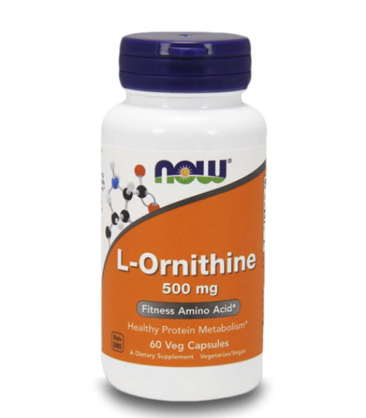 NOW - L-ORNITHINE 500 МГ - 60 КАПСУЛИ