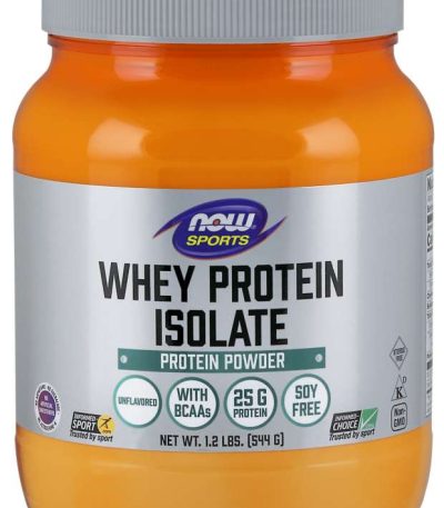 NOW SPORTS - WHEY PROTEIN ISOLATE - НЕОВКУСЕН - 544 Г